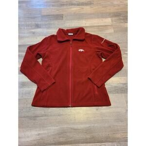 Columbia medium womens Arkansas razorback zip up sweater